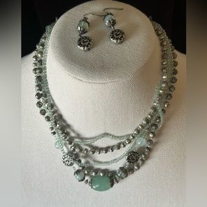 Necklace and earrings